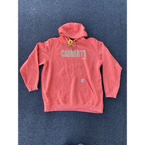 NWT Carhartt Orange Pullover Hoodie Men’s Adult 3XL Tall Felt Logo